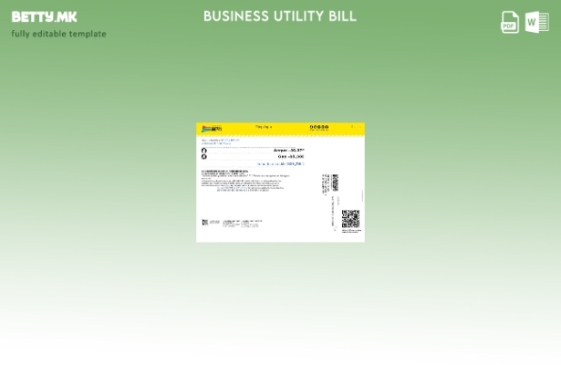 Модерен стил Италијански Gruppo Hera шаблон за деловни сметки за комунални услуг